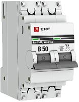 Выключатель автоматический EKF PROxima ВА47-63 2п 50А B 6кА картинка